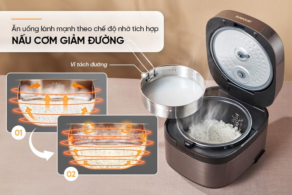 Nồi cơm điện tử Sunhouse SHD8826