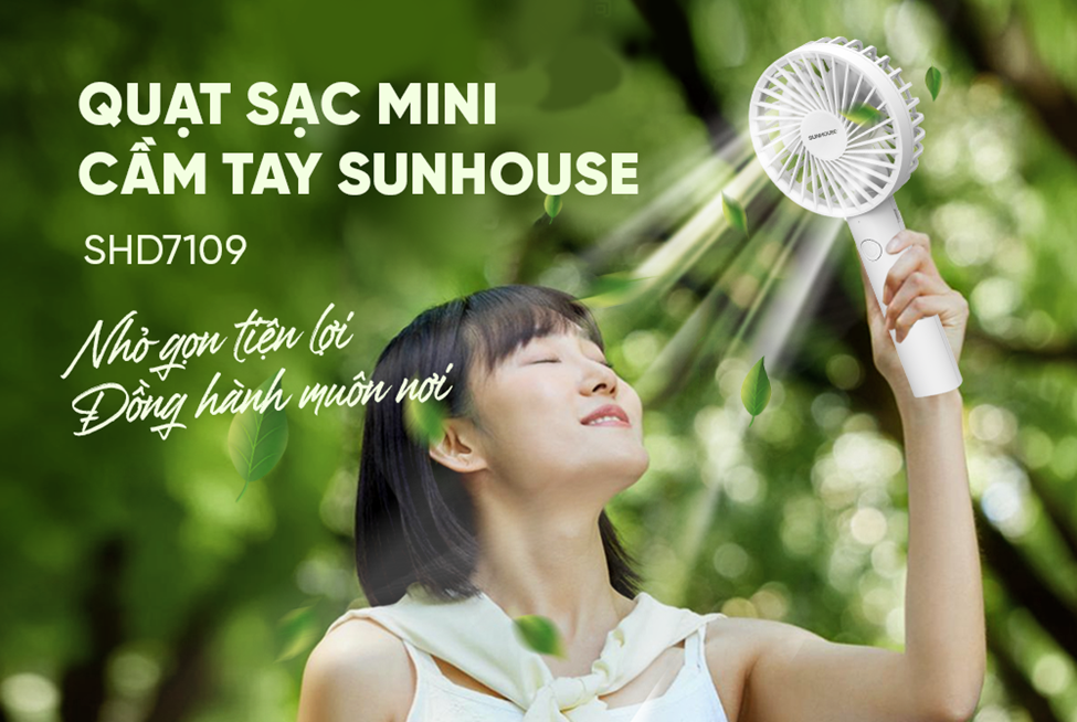 Quạt sàn mini cầm tay Sunhouse SHD7109