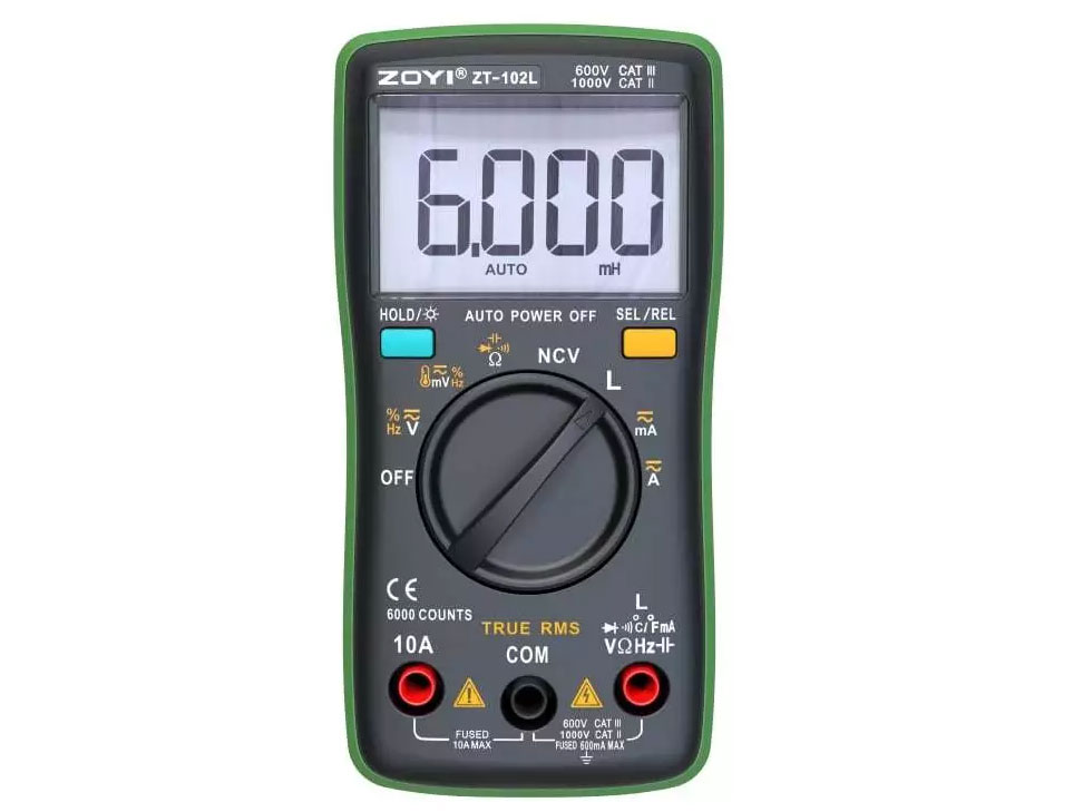 Đồng hồ vạn năng đo cuộn cảm kỹ thuật số Zoyi ZT-102L