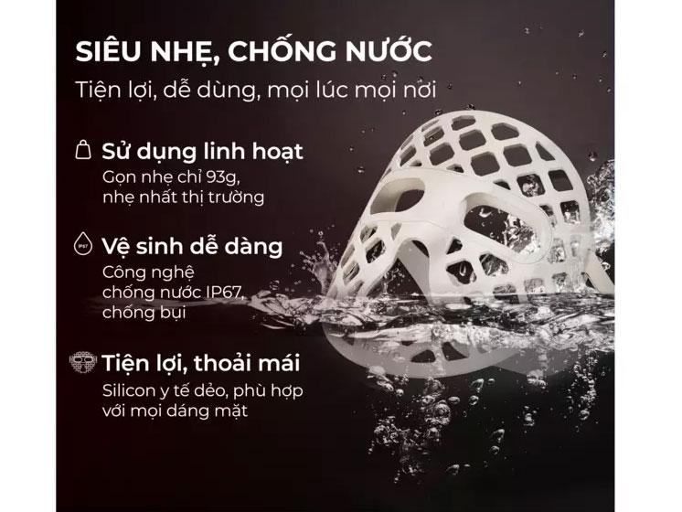 Halio PureGlow Ultralite Silicon LED Face Mask
