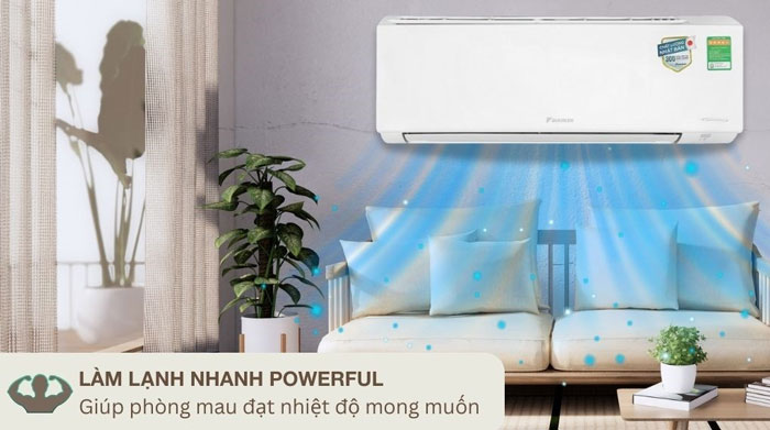 máy lạnh Daikin FTHF60VAVMV có chức năng làm lạnh nhanh Power Full