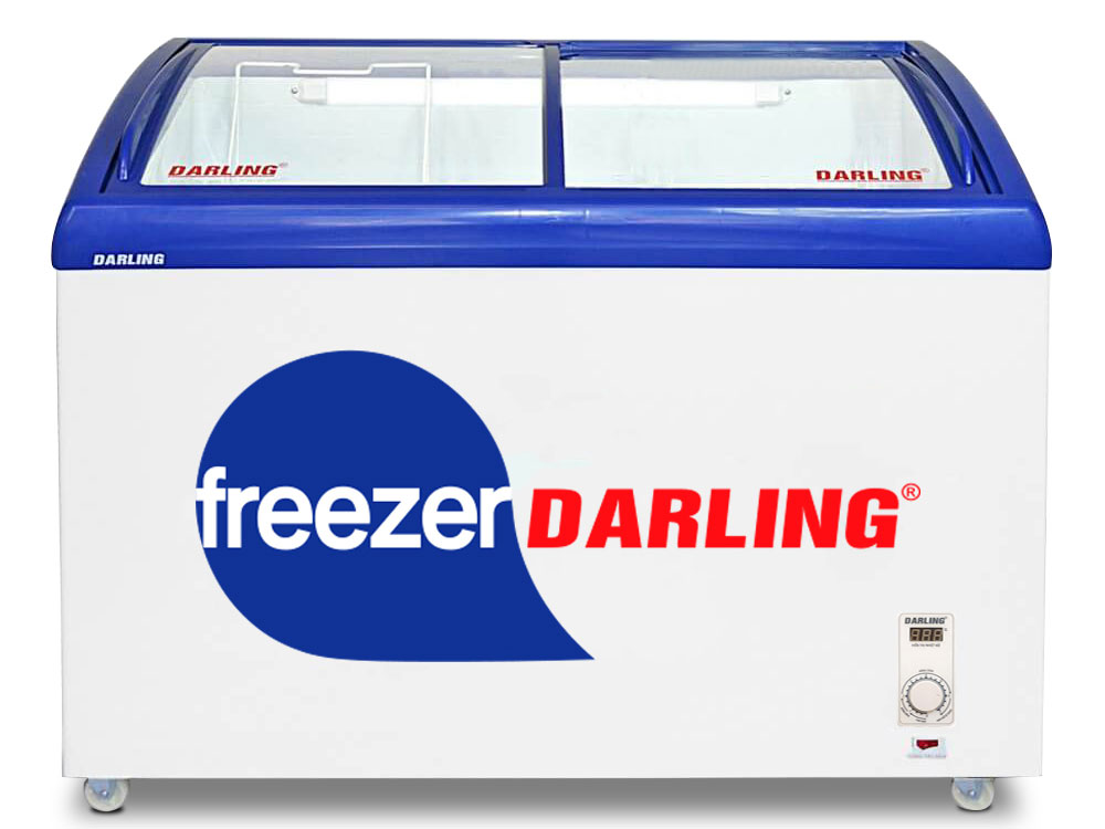 Tủ kem 1 ngăn Darling DMF-3079AEK viền xanh