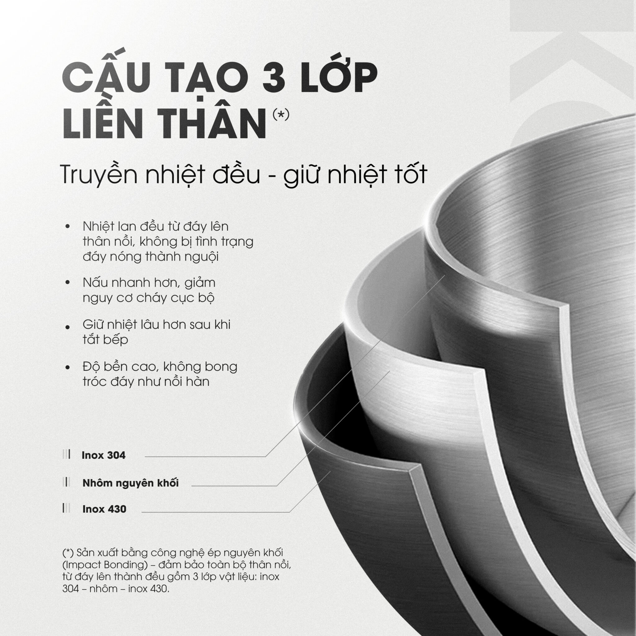 Bộ 3 nồi inox Kalite KCS366