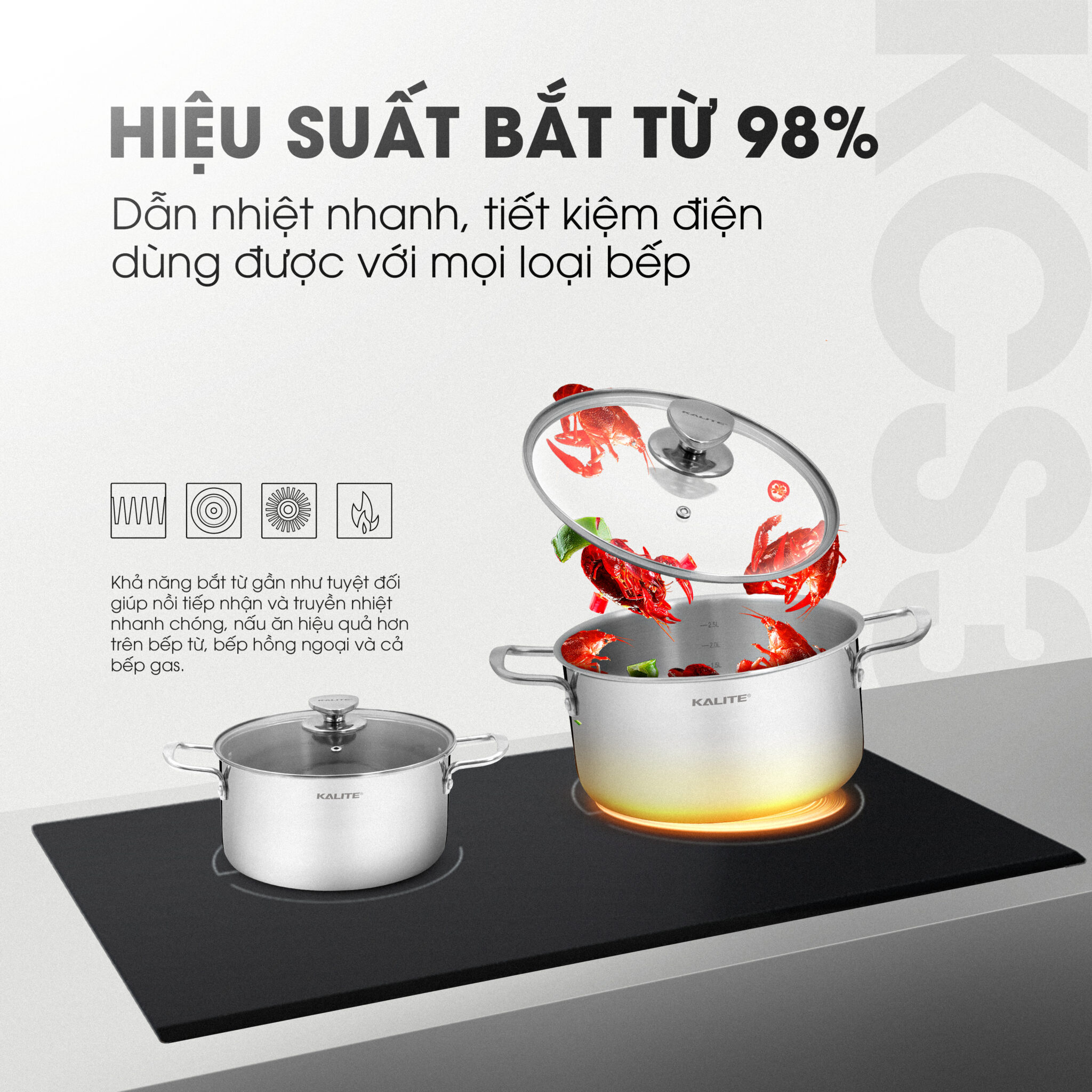 Bộ 3 nồi Kalite KCS366