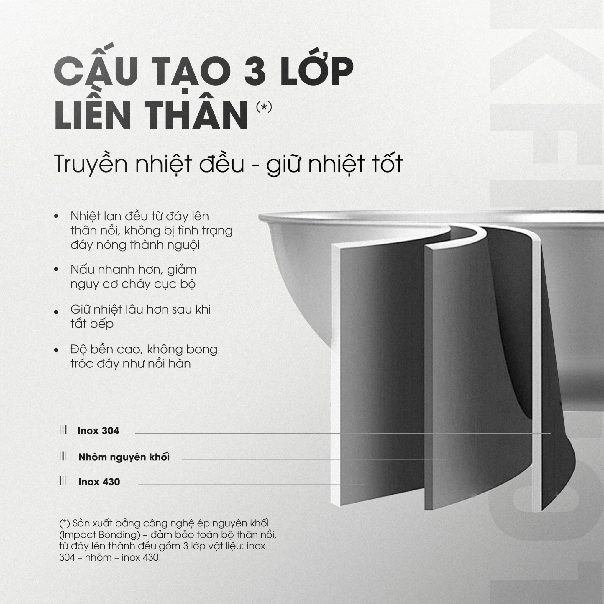 Chảo rán inox liền khối Kalite KFP2401