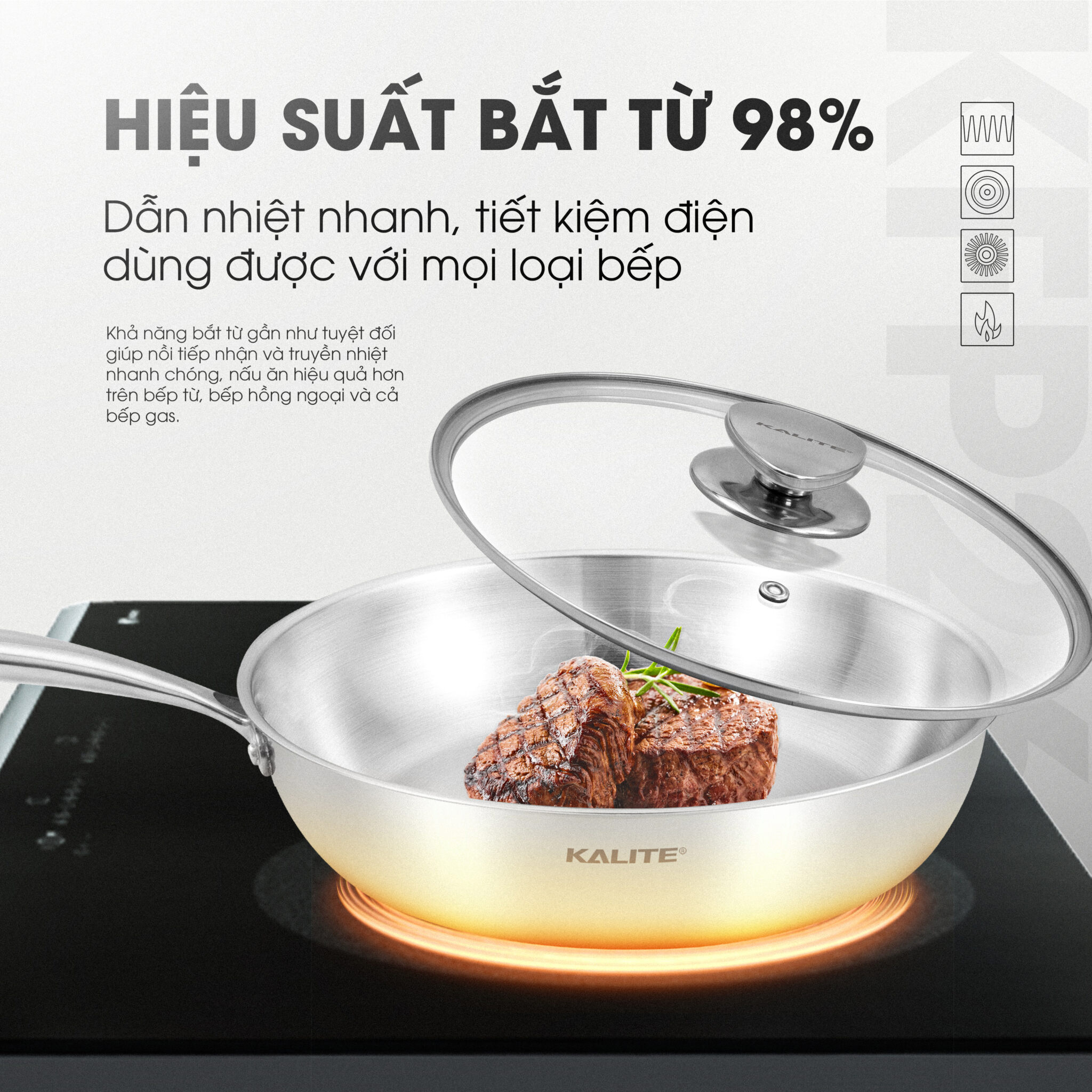 Chảo rán inox Kalite KFP2603