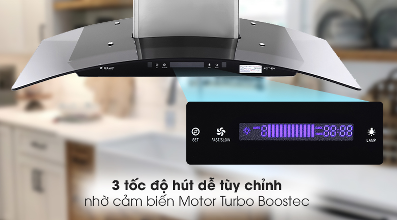 Máy hút mùi kính cong 