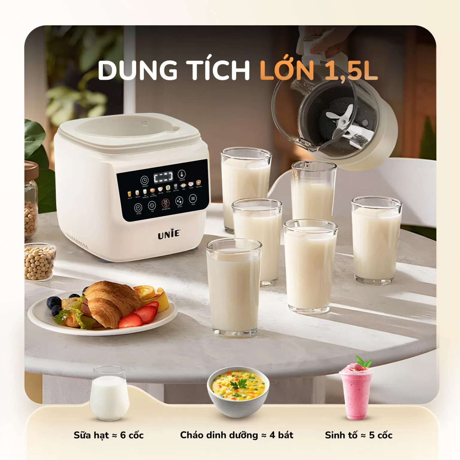 Máy làm sữa UNIE UCB15