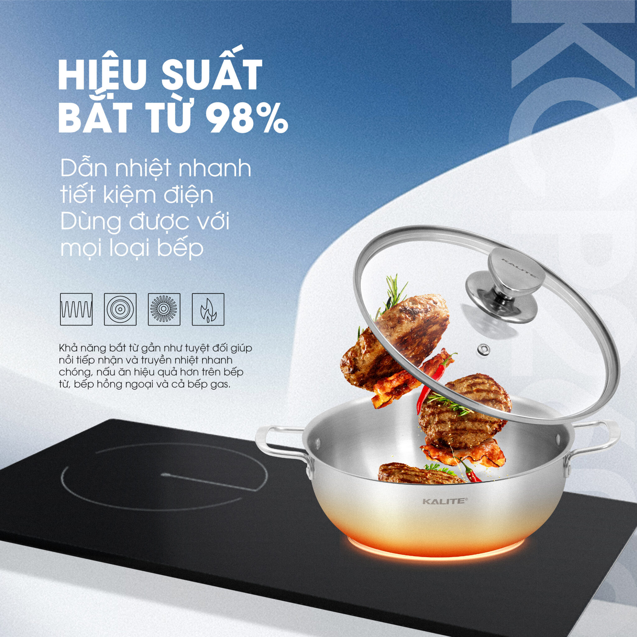 Nồi inox liền khối Kalite KCP2602