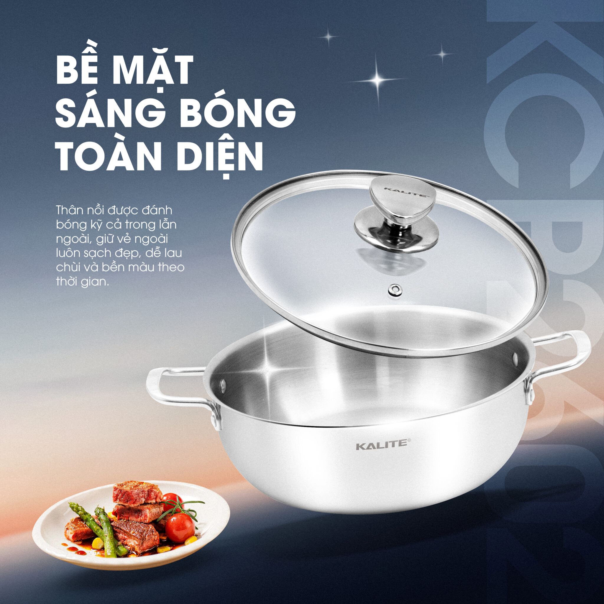 Nồi inox liền khối cao cấp Kalite KCP2602
