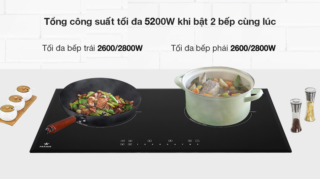 Bếp từ đôi lắp âm Pramie PRTH-2201
