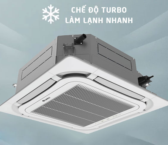 Điều hòa âm trần Gree GCC24S6I/GMC24S6I còn được trang bị chức năng làm lạnh nhanh Turbo 