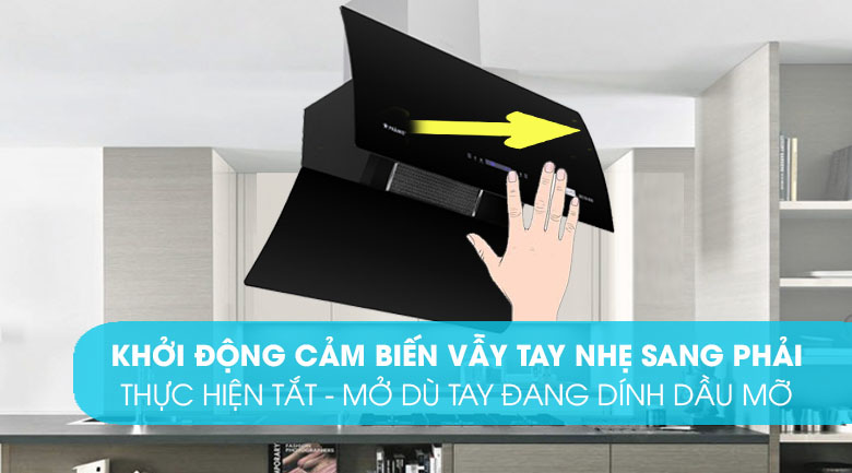 Máy hút mùi kính vát Pramie DE19-900
