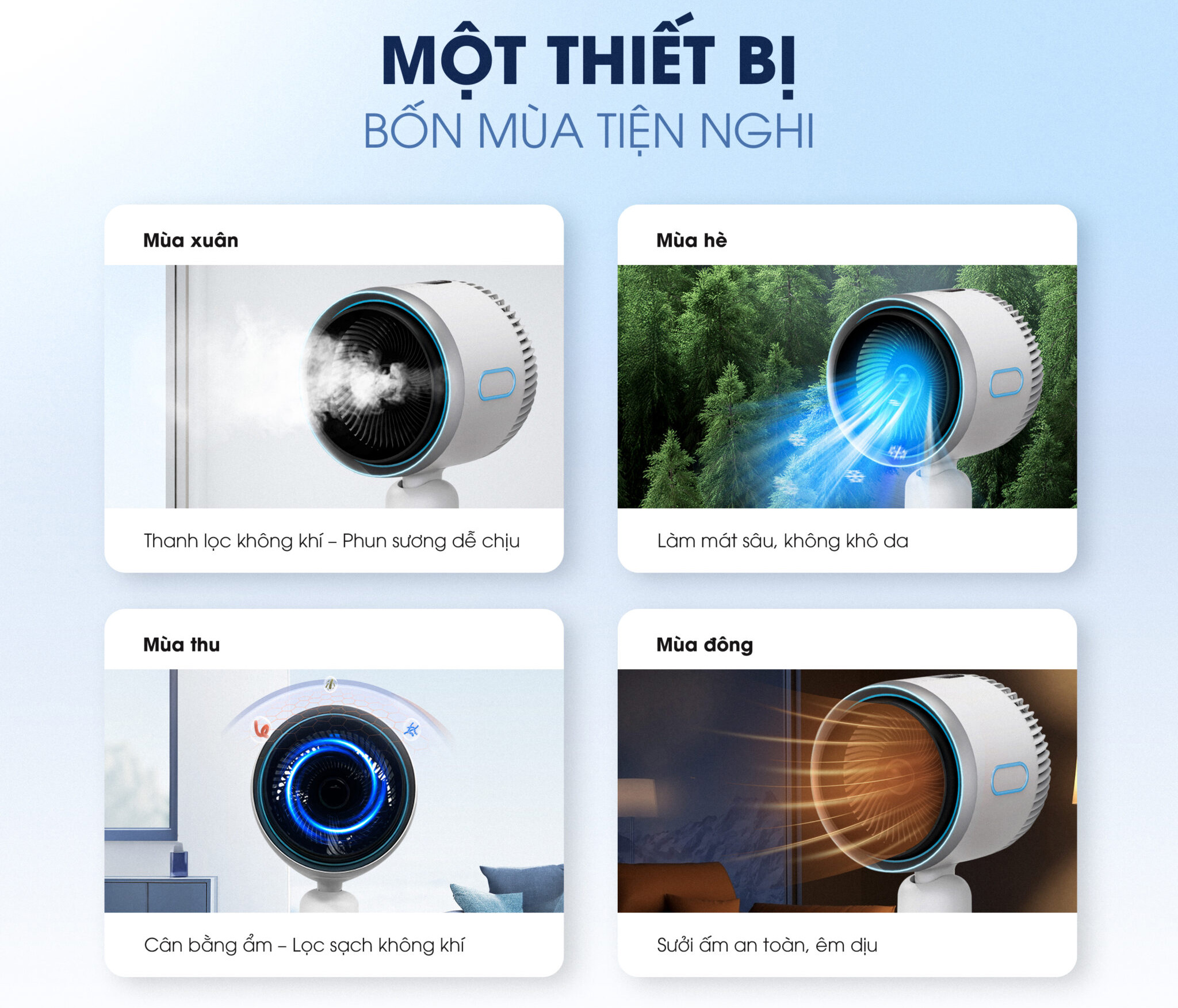 Quạt điều hòa thông minh All in One KSA369
