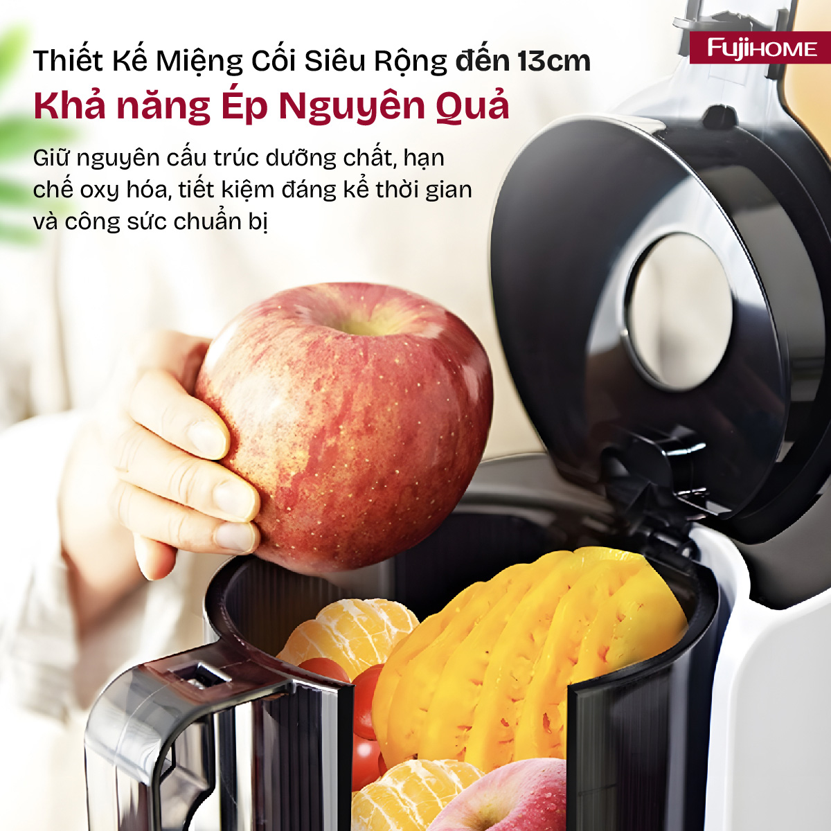 Máy ép chậm nguyên quả Fujihome SJ16