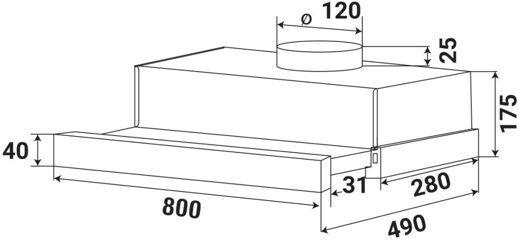 Máy hút mùi Kaff KF-TL80H