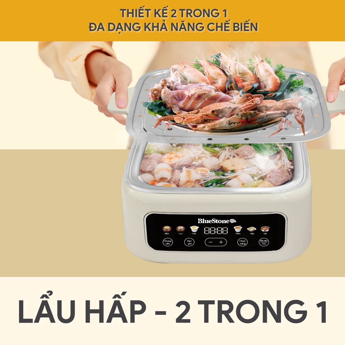 Nồi lẩu hấp đa năng BlueStone MPB-7238