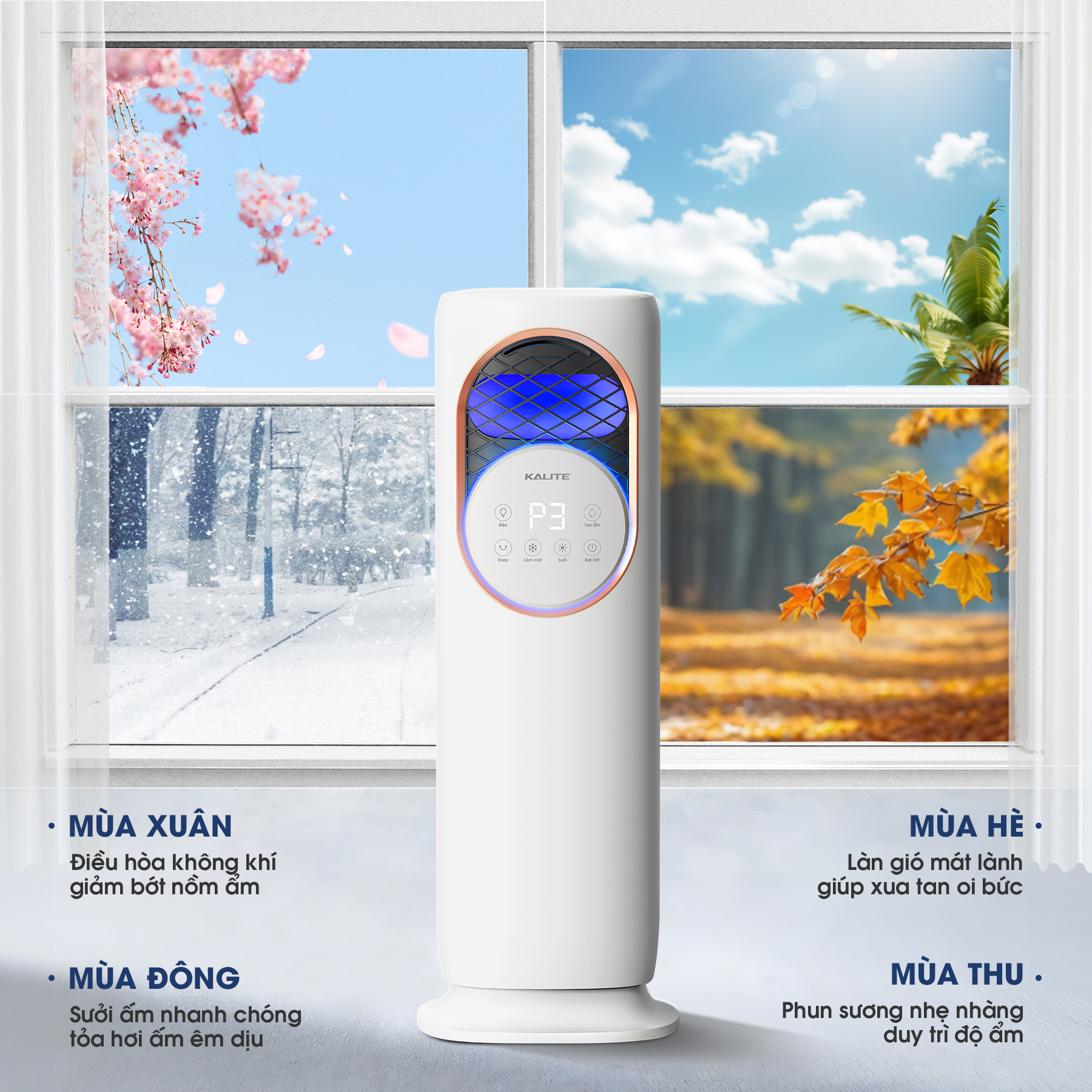 Quạt điều hòa thông minh All in One KSA368
