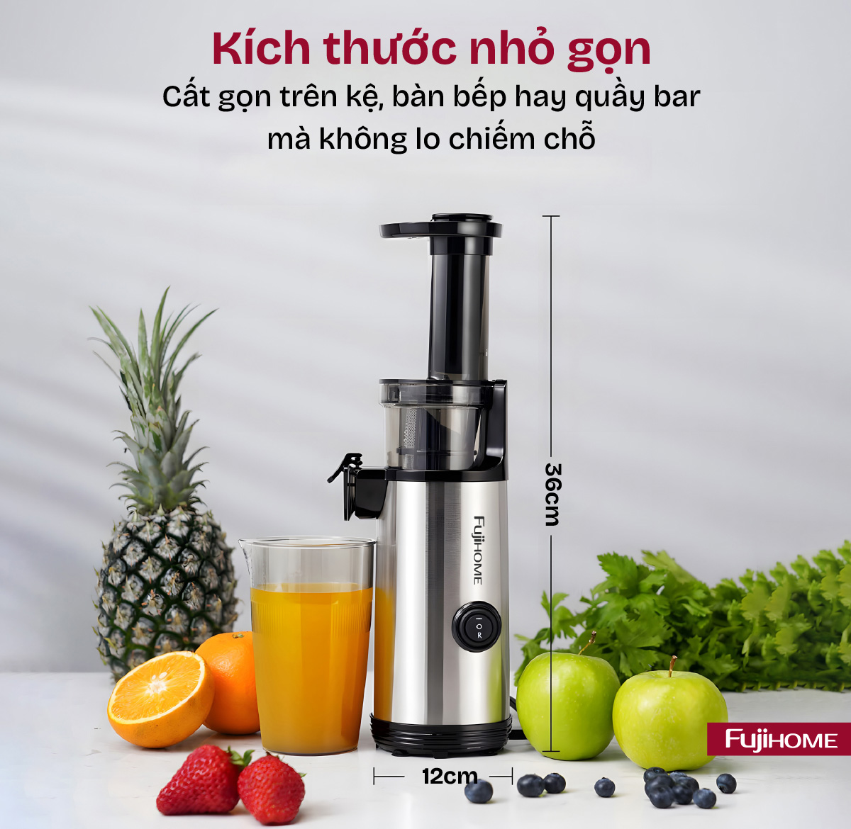 Máy ép chậm mini Fujihome SJ08