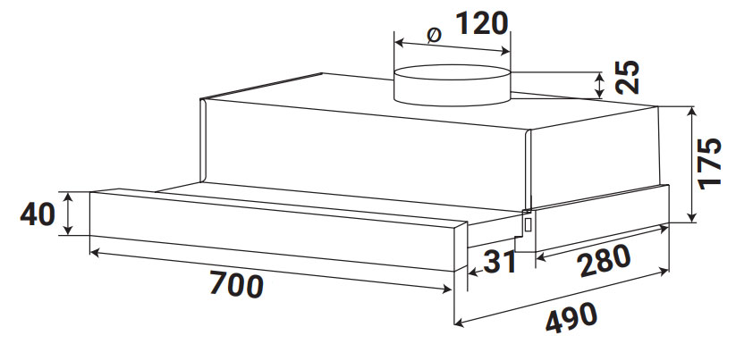 Máy hút mùi Kaff KF-TL700
