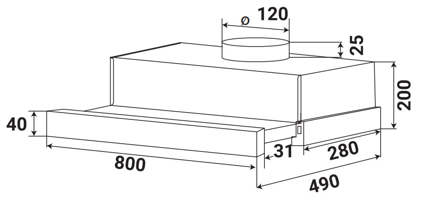 Máy hút mùi Kaff KF-TL800 