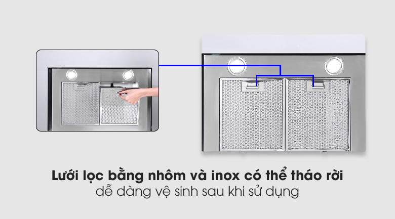 Máy hút mùi kính cong