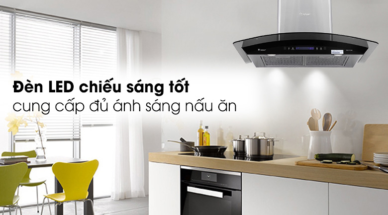 Máy hút mùi kính cong Pramie