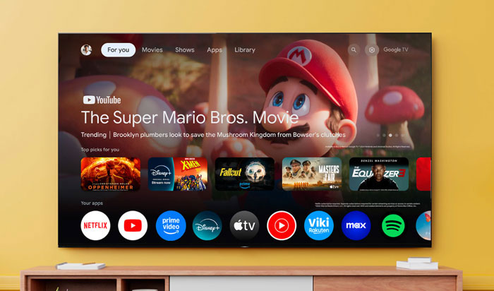 Google tivi Sony 4K K-50S25VM2 còn sử dụng hệ điều hành có giao diện Google TV