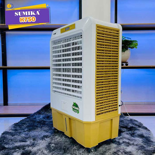 Máy làm mát không khí Sumika K750 vận hành với công suất mạnh mẽ là 380W, tạo ra lưu lượng gió 7.000m3/giờ để làm mát hiệu quả