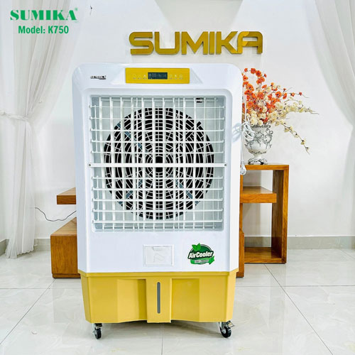 Sumika K750 sở hữu thiết kế hiện đại với gam màu trắng kết hợp vàng nổi bật