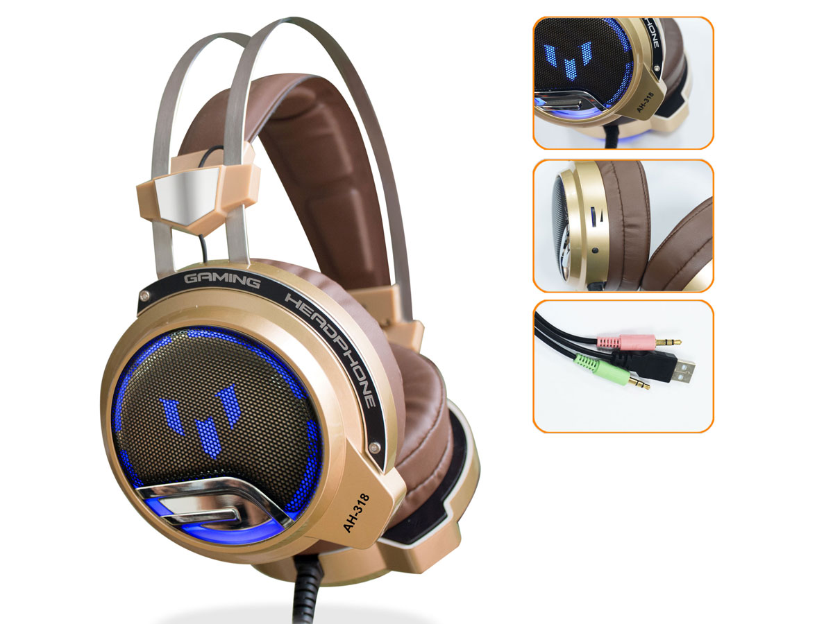 Tai nghe Over-ear Soundmax AH 318 (Nâu)