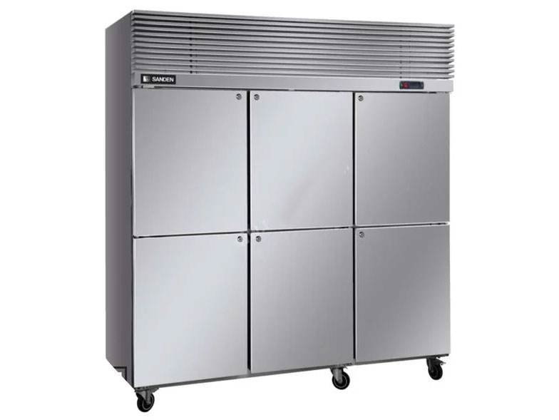 Tủ đông 6 cánh inox Sanden SRF-1853