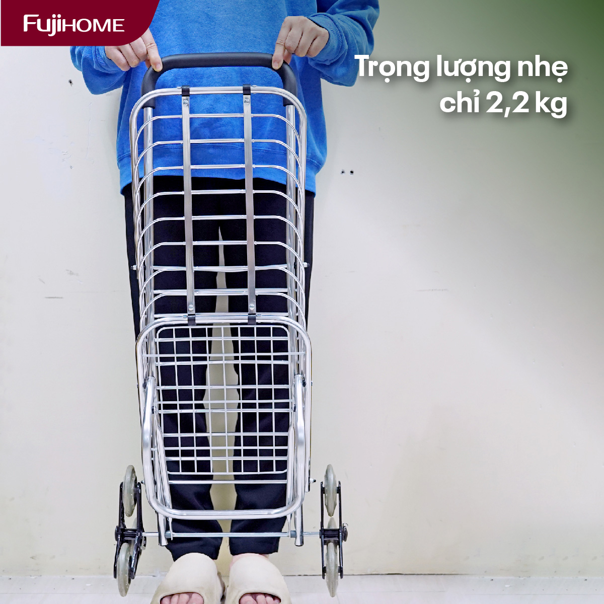 Xe đi chợ gấp gọn, leo cầu thang Fujihome