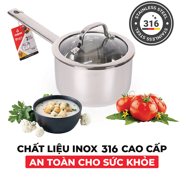 Quánh inox 3 lớp liền khối Kalpen Emer EM16