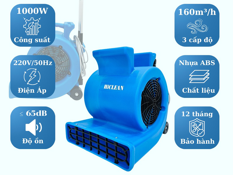 Quạt thổi thảm HiClean HC 535