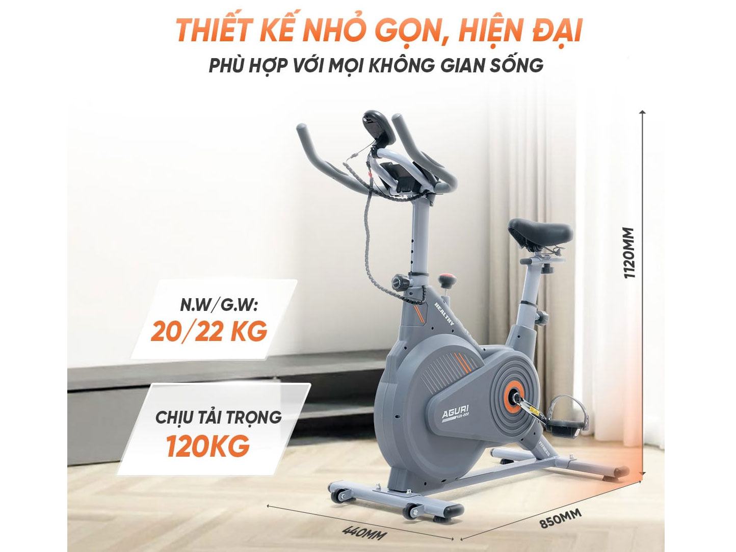 Xe đạp tập Spin bike Aguri AGS-222