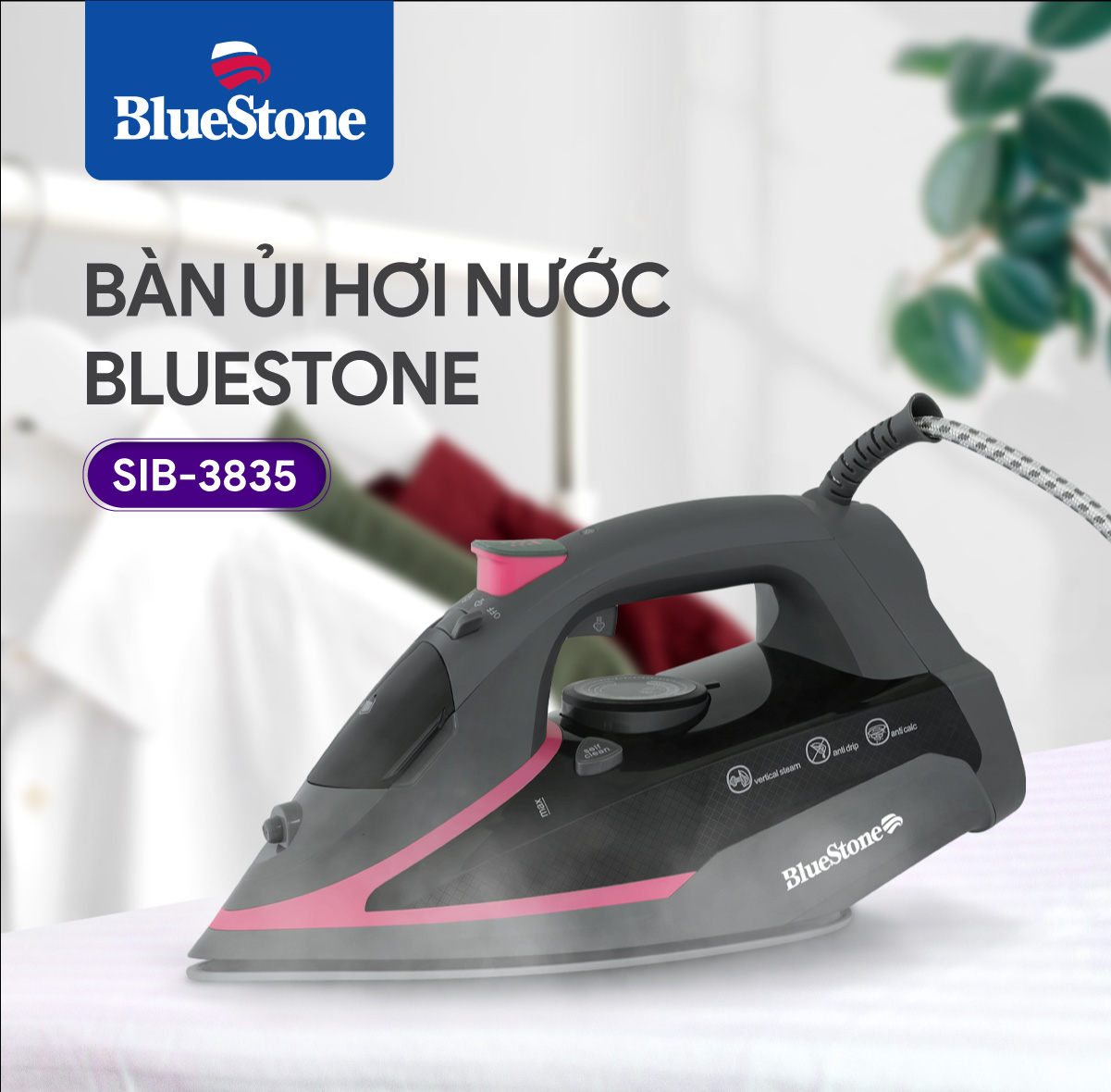 Bàn ủi hơi nước BlueStone SIB-3835