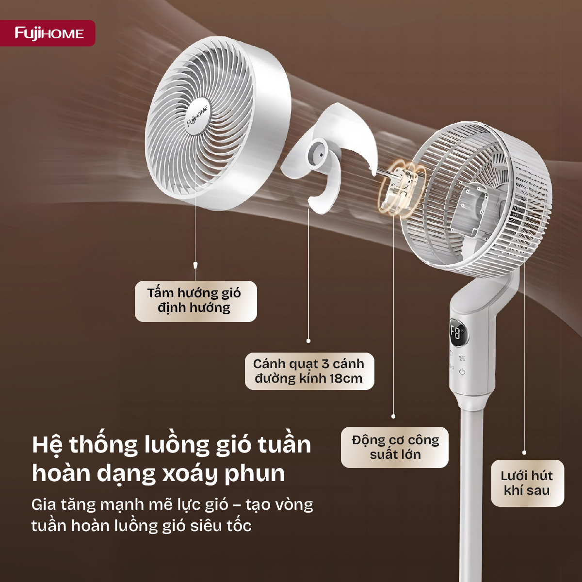 Quạt tuần hoàn Fujihome CF201