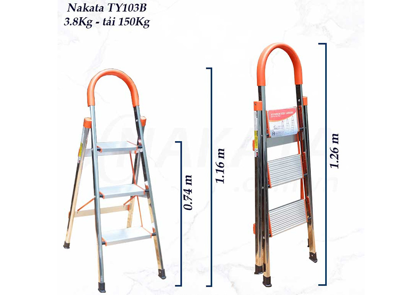 Thang ghế tay vịn 3 bậc Nakata VN103B
