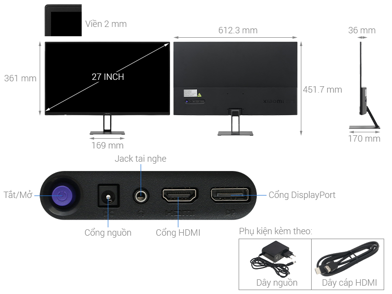 Màn hình máy tính Xiaomi Gaming Monitor 27 inch G27I (ELA5375EU)