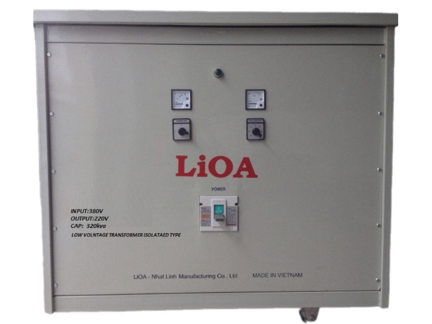 Biến áp đổi nguồn hạ áp 3 pha 320 KVA Lioa 3K322M2DH5YC (loại cách ly)