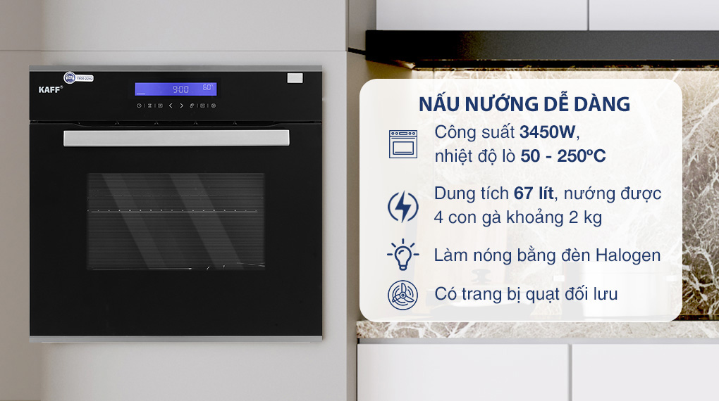 Lò nướng âm Kaff KF-T90S 67 lít