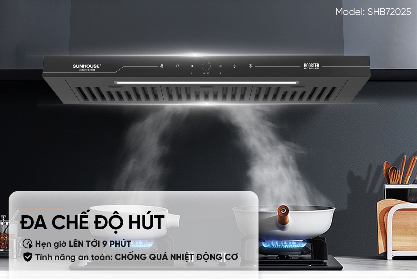 Máy hút mùi âm tủ Sunhouse  
