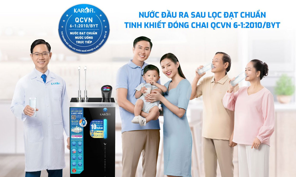 Máy lọc nước nóng lạnh Hydro-ion kiềm Karofi KAE-S88 PROMAX