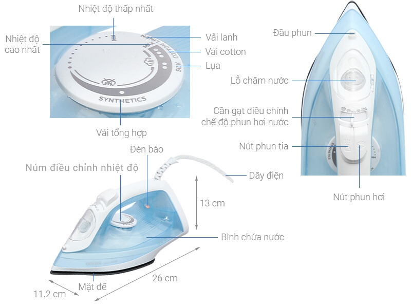 Bàn ủi hơi nước Philips DST2010/20