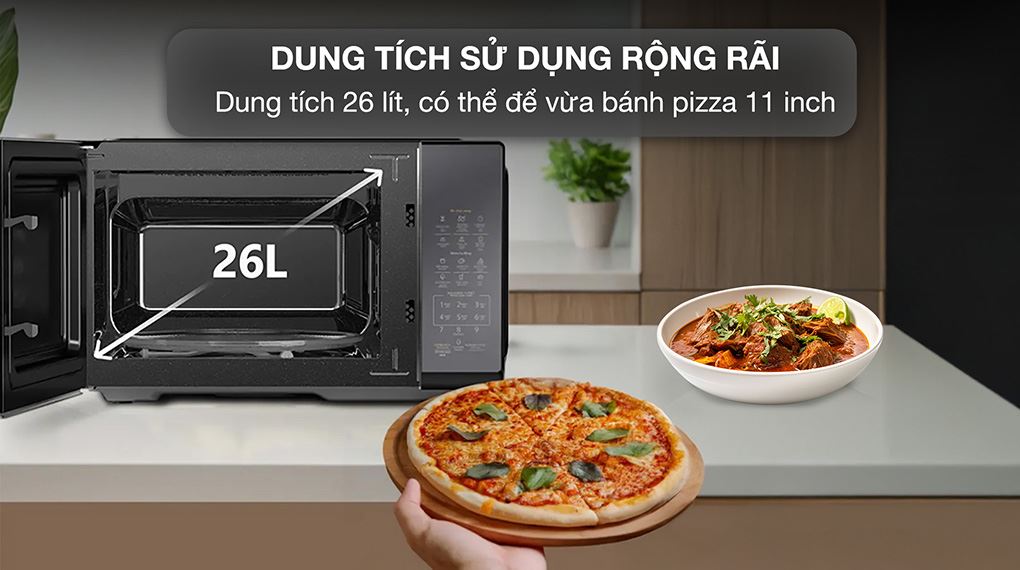 Lò vi sóng mặt gương có nướng Toshiba MW3-EG26PE(BM)VN