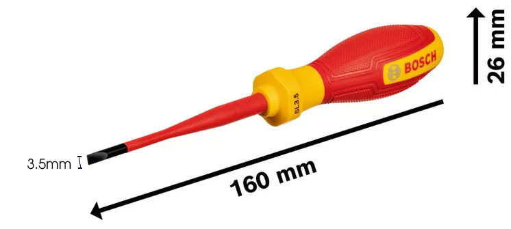 Tua vít cách điện Bosch 1600A02NC1