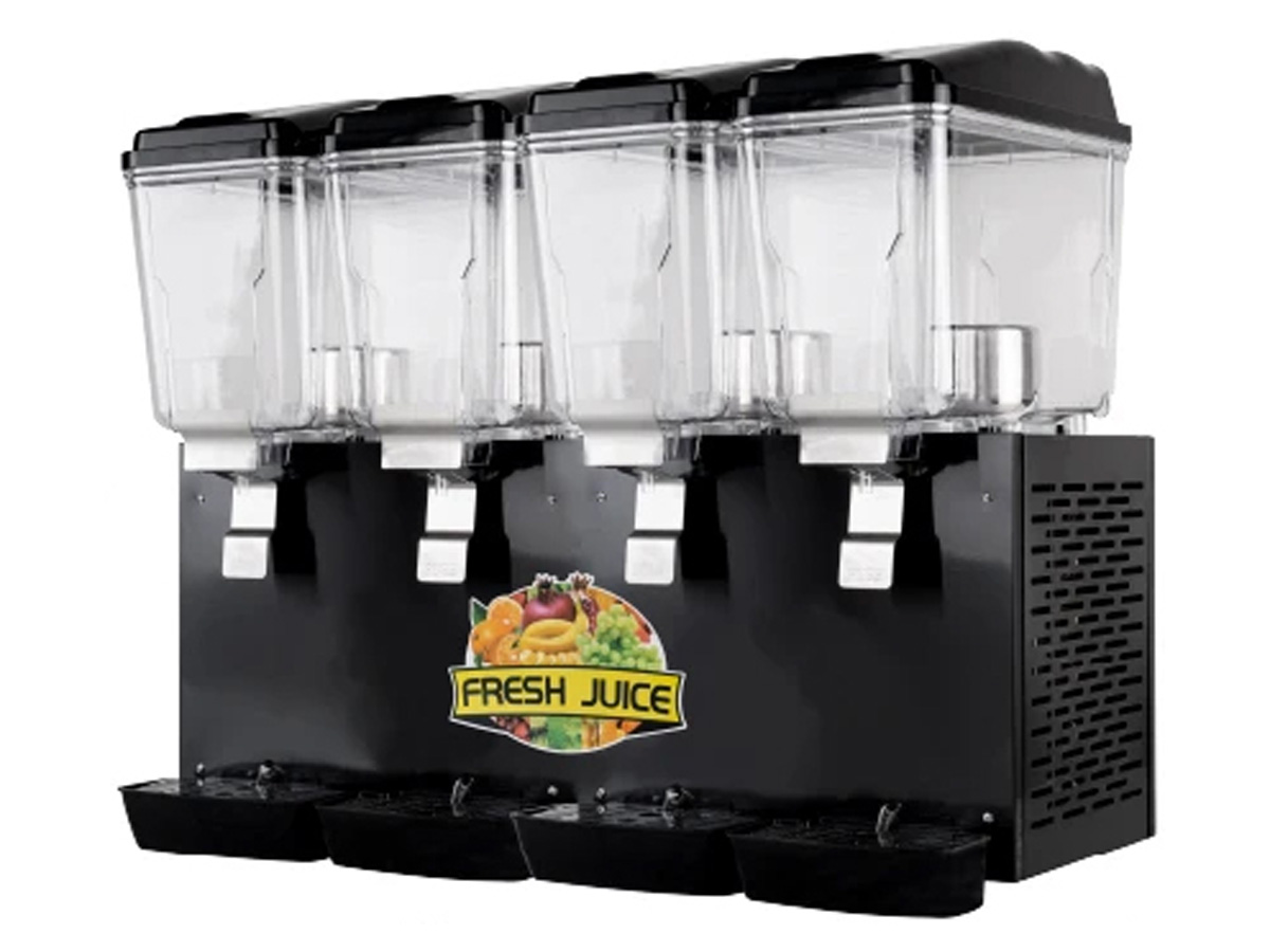 Máy làm lạnh nước trái cây kiểu khuấy tự động JS16LX4-STIR-T (4 ngăn tay đảo)