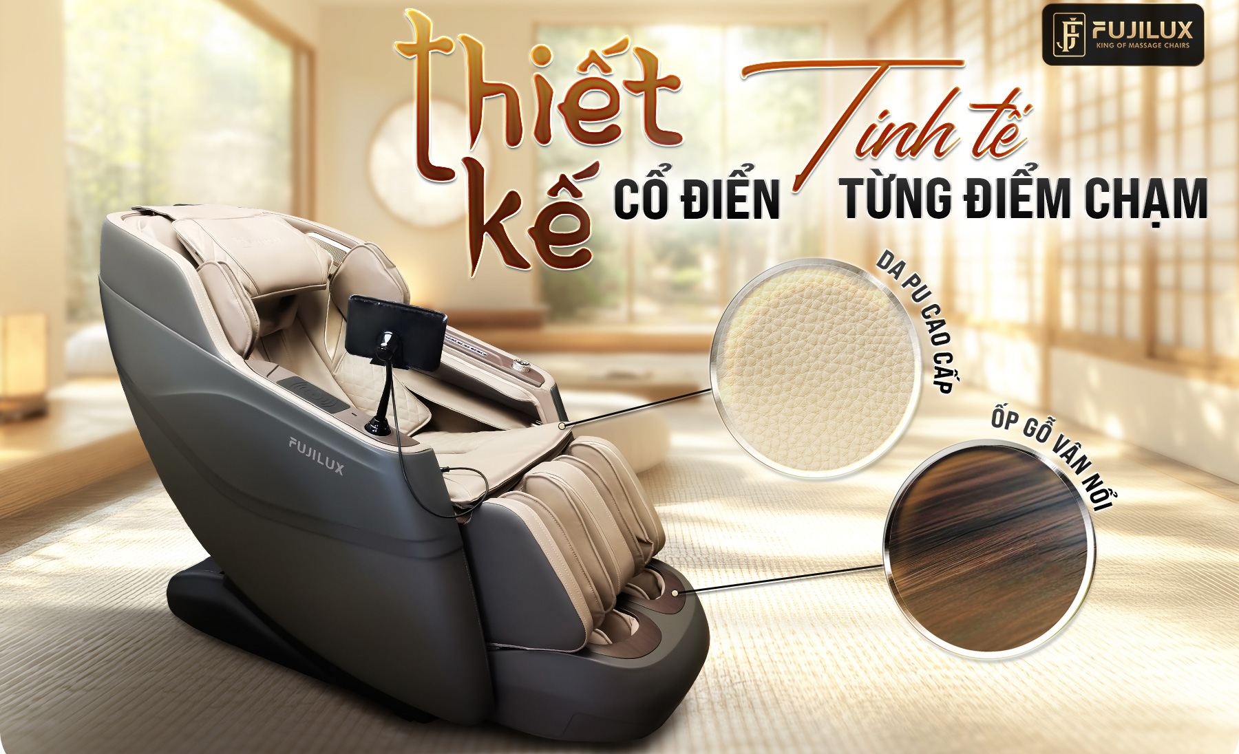 Ghế Massage FujiLux JP3380 - Nhật Bản