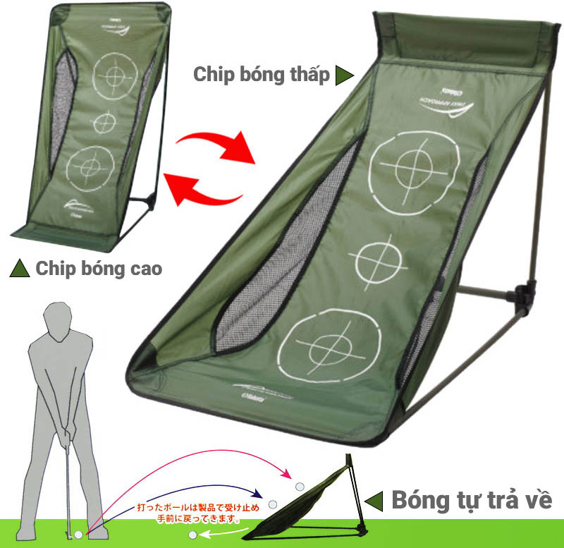 Khung vải tập golf 2WAY APPROACH Tabata GV0371